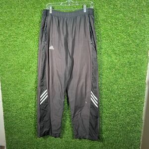 Adidas Black White 3 Stripe Track Pants‎ Athletic Joggers Men's M